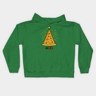 pizza ugly christmas tree Kids Hoodie